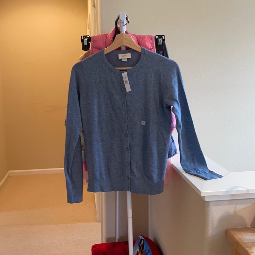 NWT Loft crew neck button cardigan